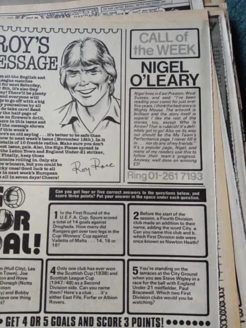 Sa65 Ephemera 1980s football article nigel o'leary East Preston
