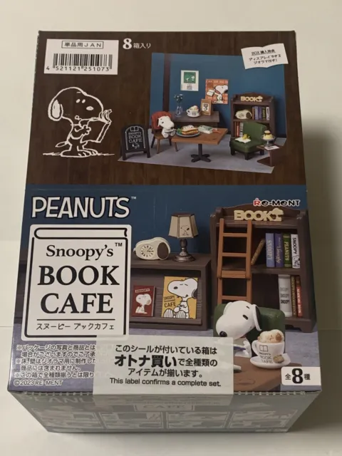 Re-Ment PEANUTS Snoopy's BOOK CAFE Miniature Figure Complete Box Set of 8