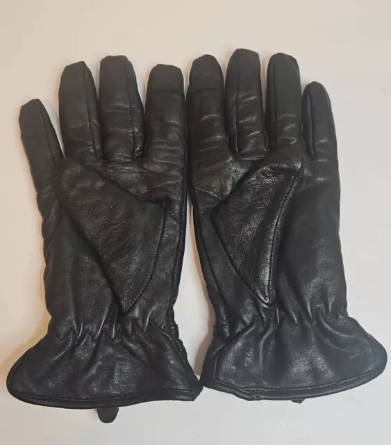 3M Thinsulate Isolant Black Leather Gloves - Men's Size XL