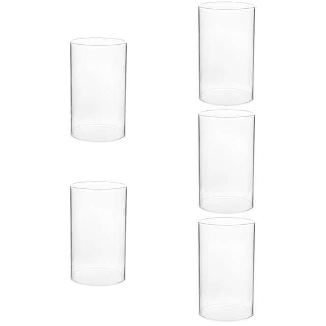 5x Practical Reusable Clear Unique Clear Glass Candle Cover for Home