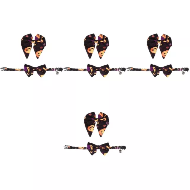 4 Sets Halloween-Kragen Kätzchenhalsbänder Krawatte Weihnachtsdeko
