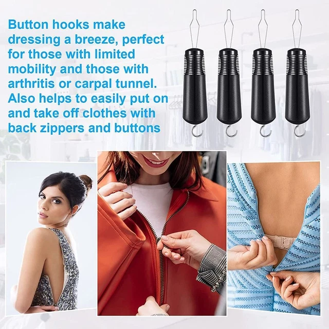 Disabled Adaptive Button Hook Dressing Aids Button Assist Zipper Pull Helper