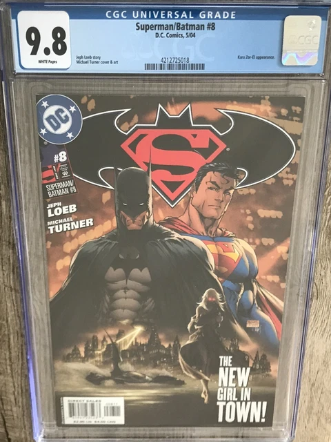 Superman/Batman #8 (2004) CGC 9.8 1st app Kara Zor-El Michael Turner Jeph Loeb