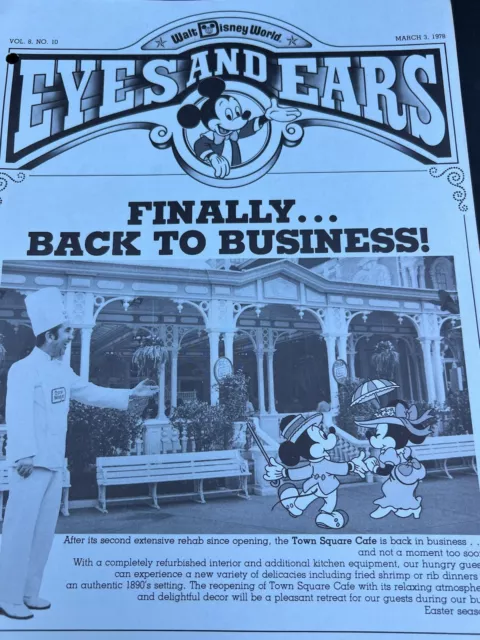 Disney World Eyes and Ears newsletter lot of 13 1978 Big Thunder Mountain Rail
