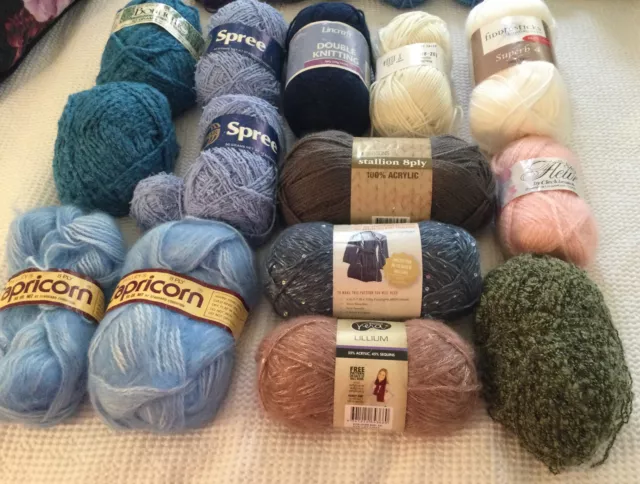 Wool & Acrylic Knitting Yarn Massive Huge Bulk Lot - Check Photos