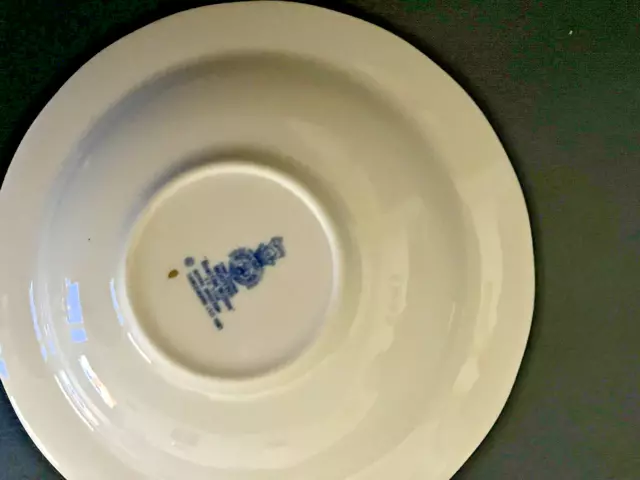 Booth's 'Real Old Willow' Blue White & Gold Pattern China Pin Dish /Saucer Vgc 3