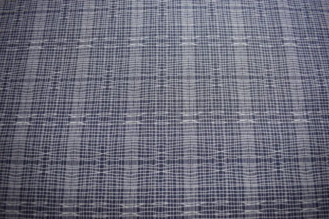 Dark blue fabric, checked fabric, Quilting fabric, Makower fabric, cotton fabric