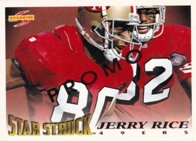 Jerry Rice - San Francisco 49Ers, Rare Promo Card, Score 1995 - Star Struck.