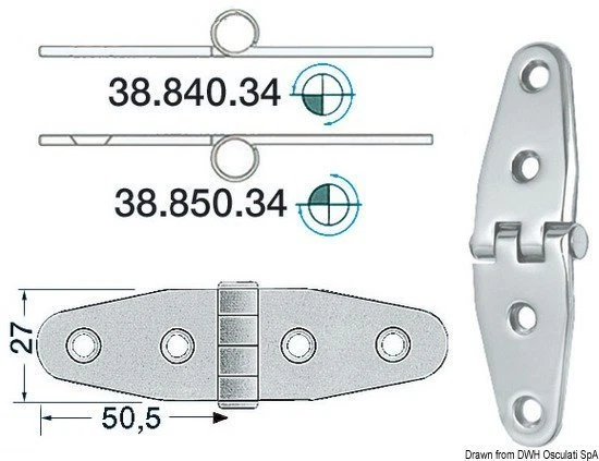 Charnière Inox Enver Marque Osculati 38.850.34