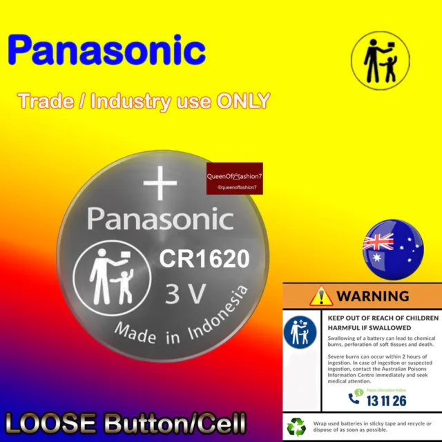 10 x Panasonic CR1620 Battery Loose Packing Lithium Cell Button Batteries Local