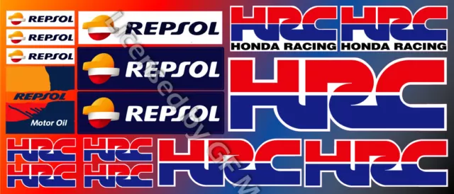 CBR1000R Sticker set Decal sheet 16 stickers HRC Repsol CBR Racing 600RR /195