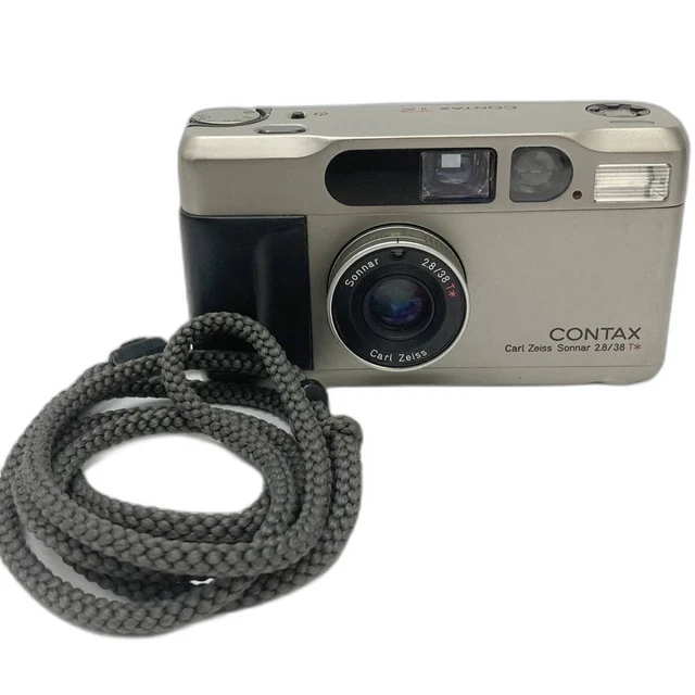 CONTAX T2 FILM Camera Carl Zeiss Sonnar 2.8/38 Titanium Silver Pre