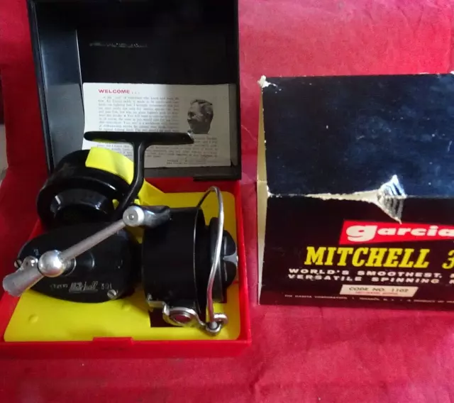 A Scarce Usa Retailed Boxed Vintage Garcia Mitchell 301 Spinning Reel