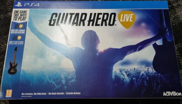 PS4 PS5 Guitar Hero Live Bundle Game Guitar Dongle & Strap 47875874213