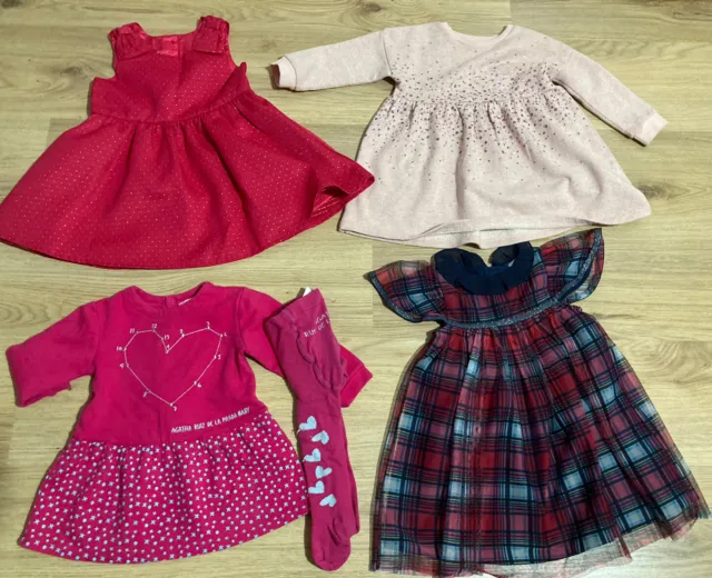 Baby girl Winter / Christmas Dress Bundle size 12-18