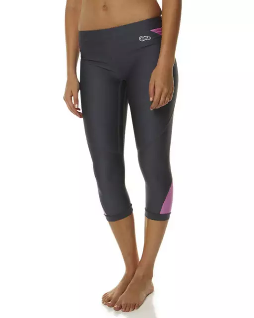 Body Science Womens Compression 3/4 Tights | Charcoal / Orchid | GREAT BARGAIN