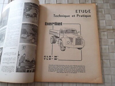 GLM REVUE TECHNIQUE 1954/ BERLIET GLM 10  9500cc 6 cyl 