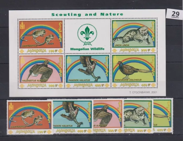 / Mongolia - Mnh - Scouts, Birds, Animals, Rainbow