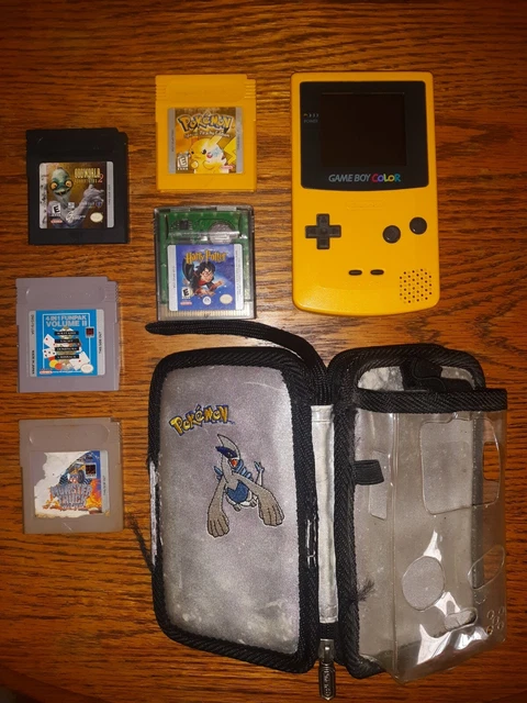 Gameboy Color Bundle Case And 5 Games Pokemon Yellow, Harry Potter, Oddworld 2.. Gameboy Color Bundle Case And 5 Games Pokemon Yellow, Harry Potter, Oddworld 2..