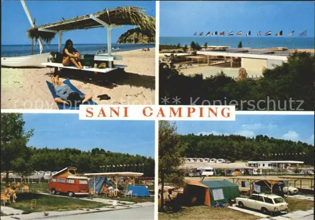 72049762 Sani Halkidiki Chalkidiki Camping Teilansichten Strandpartie Halkidiki