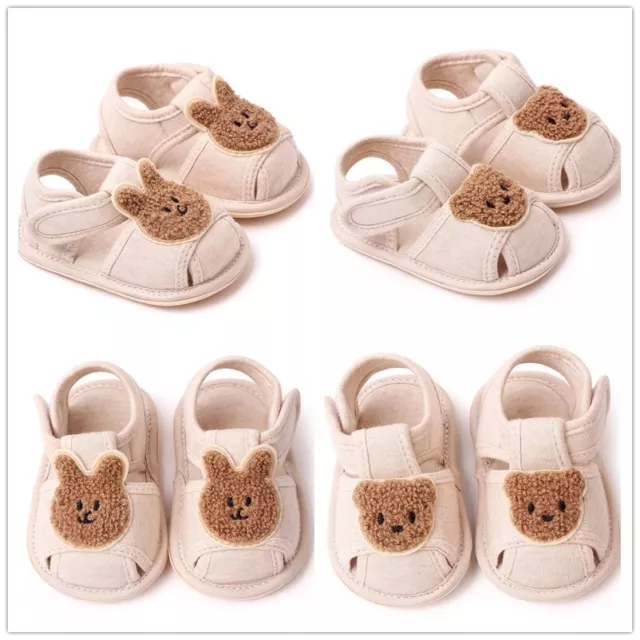 Bear Rabbit Newborn Baby Boy Girl Pram Shoes Infant Toddler Summer Sandals 0-18M