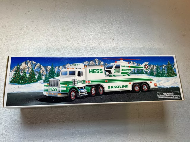 Vintage 1995 Hess Toy Truck and Helicopter - New In Original Box