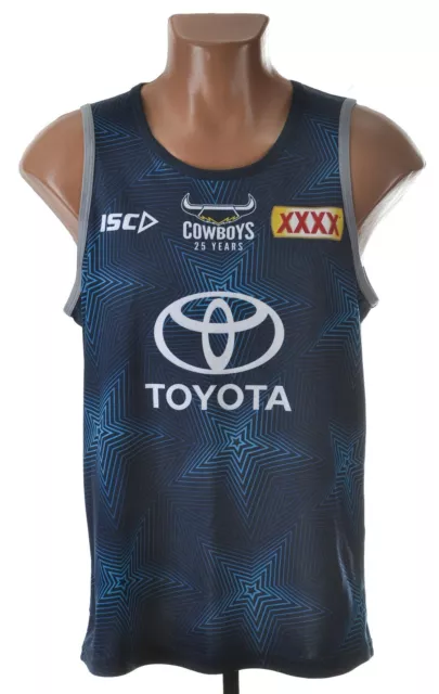 Nrl North Queensland Cowboys Rugby League Shirt Vest Jersey Isc Size L Adult