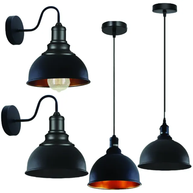 Vintage Ceiling Pendant Light Industrial Light Shade E27 LED Hanging Retro Lamp