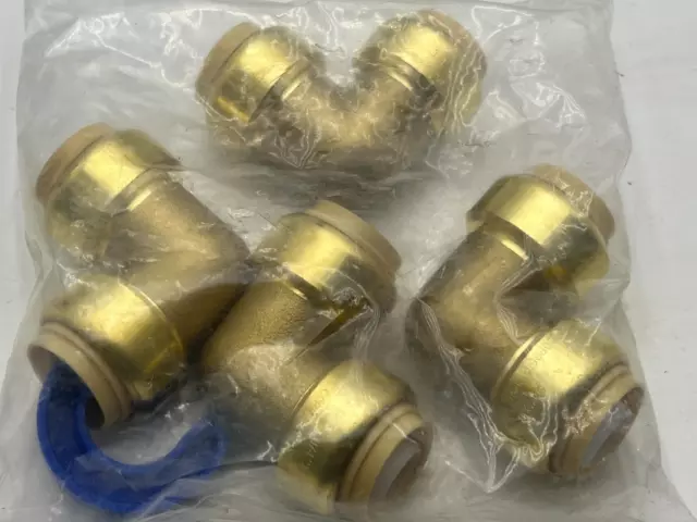 Box of 4 - Tremax 3/4" x 3/4" 90 Degree Push Elbow Lead Free Brass