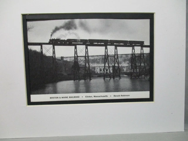 Boston Maine Railroad Clinton Massachusetts Steam Engine Train Railroad Exhibit