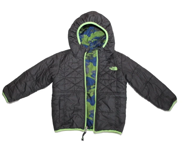 Boys Toddler The North Face Reversible Jacket NOT PUFFER Grey Gree size 4T