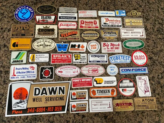 Vintage Oilfield Sticker Collection Lot Of 50 Service Drilling Etc 70S-80S