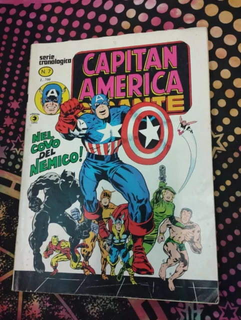 Editoriale CORNO CAPITAN AMERICA GIGANTE 7 del 1980 Serie Cronologica Originale