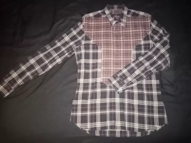 GIVENCHY Chemise à carreaux taille M size 100 % coton genuine made in Portugal