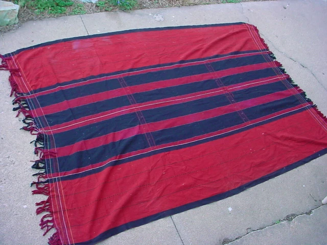 Antique Naga Tribal Body Cloth / Textile, circa mid 20th ~ Naga Tribe 55" x 75"