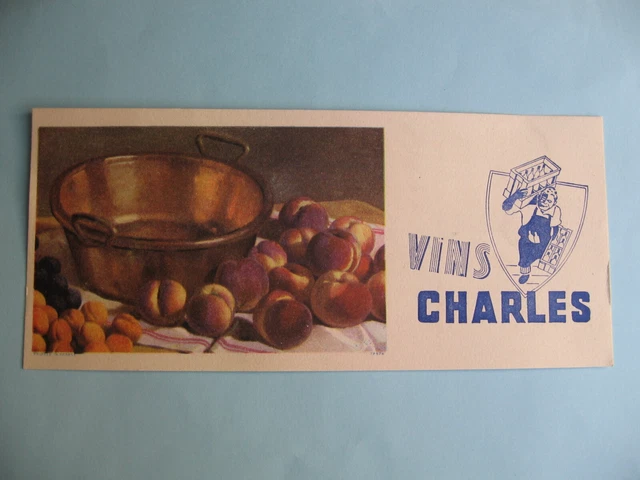 *BUVARD Vins Charles , 2 photos
