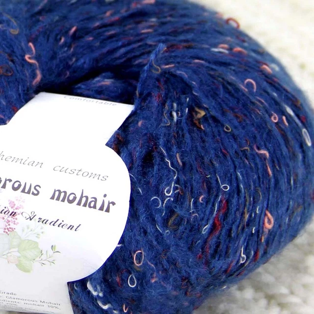 Venta 1 bolas X50gr coloridas alfombras suaves mohair tejidas a mano hilo elegante 16