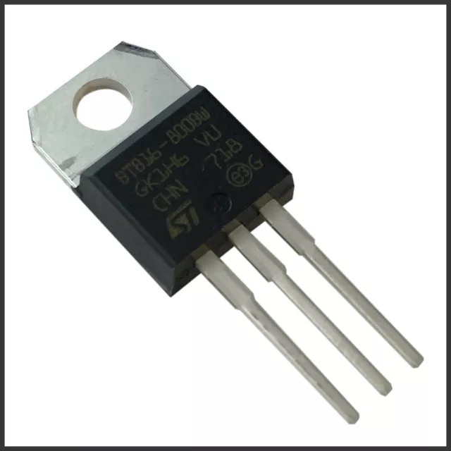 BTB16-800BW STM Triac Thyristor 16A 800V TO220-3 THT 50mA