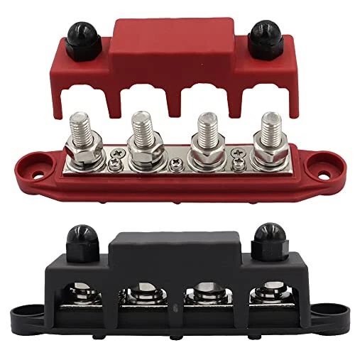 Heart Horse Power Distribution Block Bus Bar 3/8'' Terminal Stud 4 Post with ...