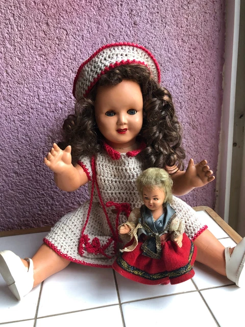 GRANDE POUPÉE NOIRE Exotique Rhodoïd Collection Jouets Vintage H 70 Cm EUR 79,00 - FR