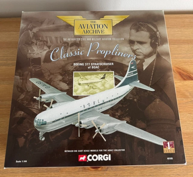1/144 SCALE BOEING 377 Stratocruiser by Corgi. First Issue. Model