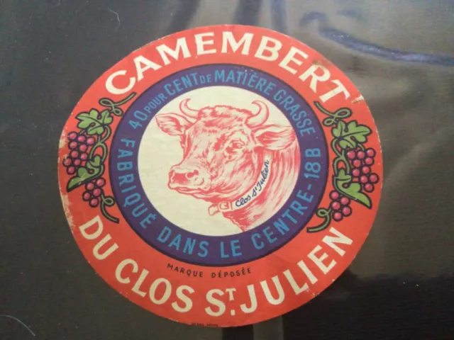 Etiquette fromage Camembert du Clos Saint Julien