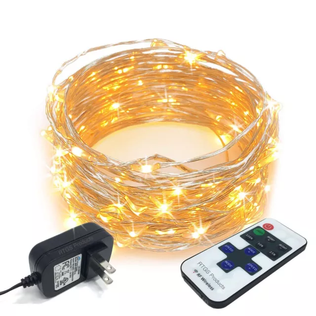 Fairy Lights remote 100/300/500 LED Plug in Copper String Light Christmas Party
