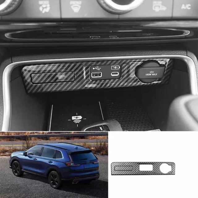 FOR HONDA CRV CRV 20232024 Carbon Fiber Console Cigarette Lighter USB