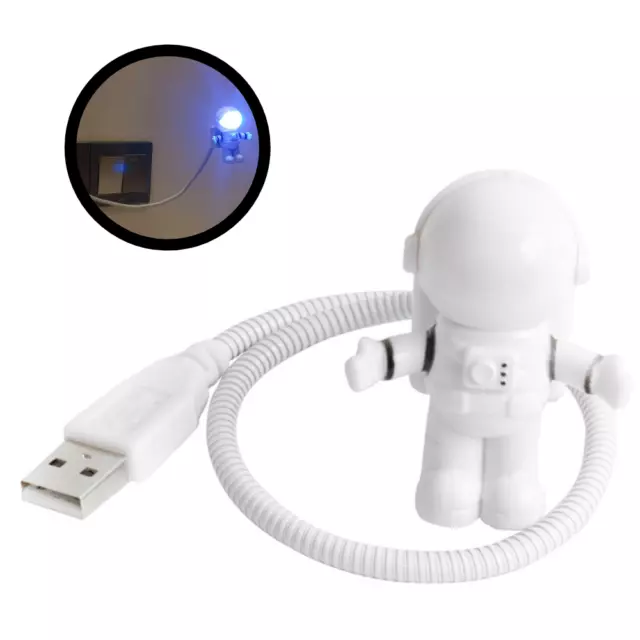 USB Flexible 5V Night Light LED Astronaut Lamp for Laptop, Reading Table Space