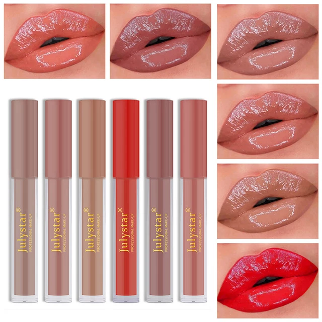 Lápiz labial impermeable espejo esmalte labial vidrio de agua brillo labial maquillaje de larga duración