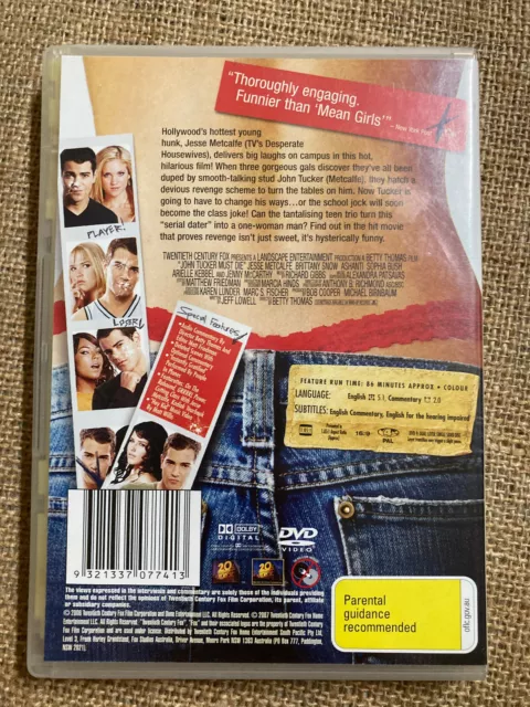 Dvd Film Movie John Tucker Must Die Uncut Version 2