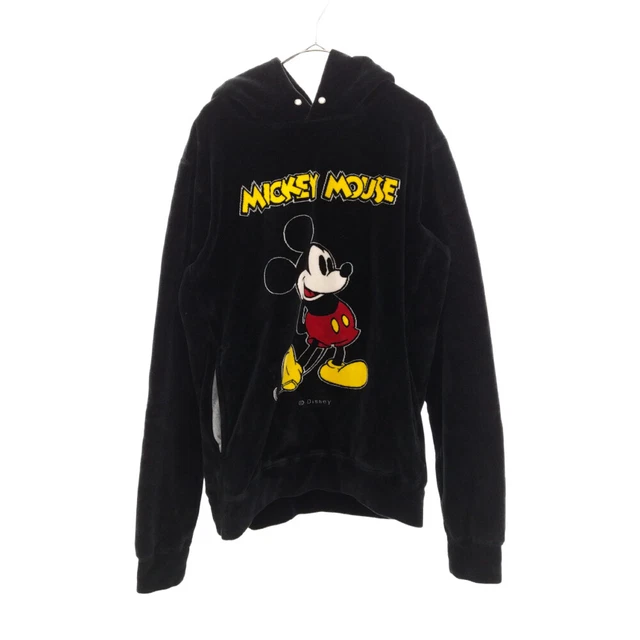 Mastermind Japan × Disney Front Mickey Hoodie 22A Black Men M Chest 22.4 in Used