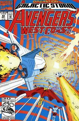 AVENGERS WEST COAST #82 F, Direct Marvel Comics 1992 Stock Image