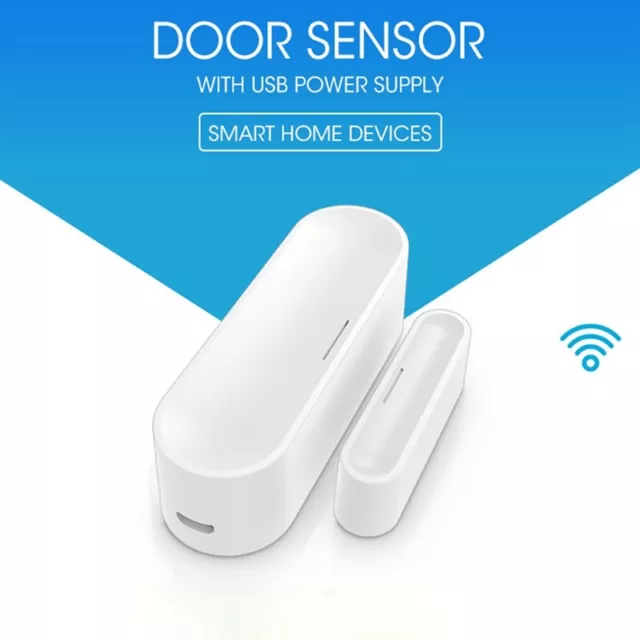 Tuya  Door Window Sensor WiFi  Home DéTecteurs de Porte Sans Fil USB Ouvrir9562